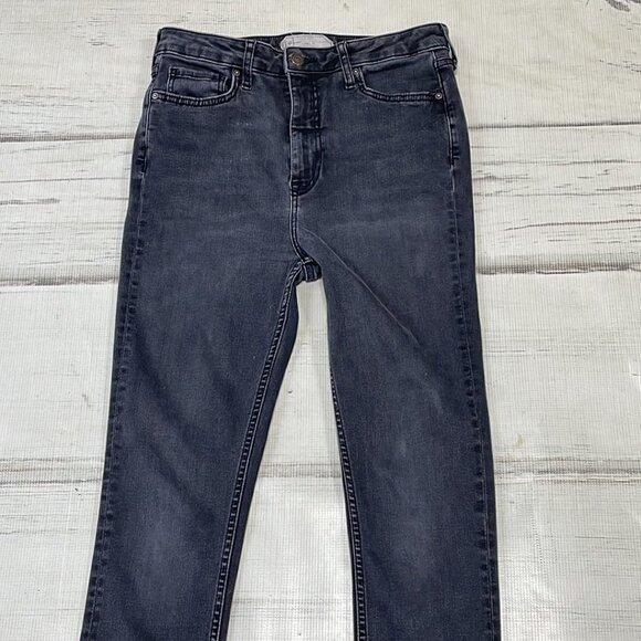 Free People Jeans Skinny Faded Denim Dark Gray Size 28 - Picture 4 of 11